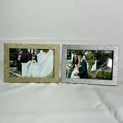 מסגרת כסף מנצנץ 10/15 ס"מ