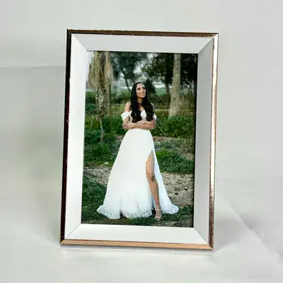 מסגרת רוז לבן 10/15ס"מ